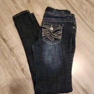 Hydroraulic Womens Skinny Jeans Distresssed Low Rise Size 5/6